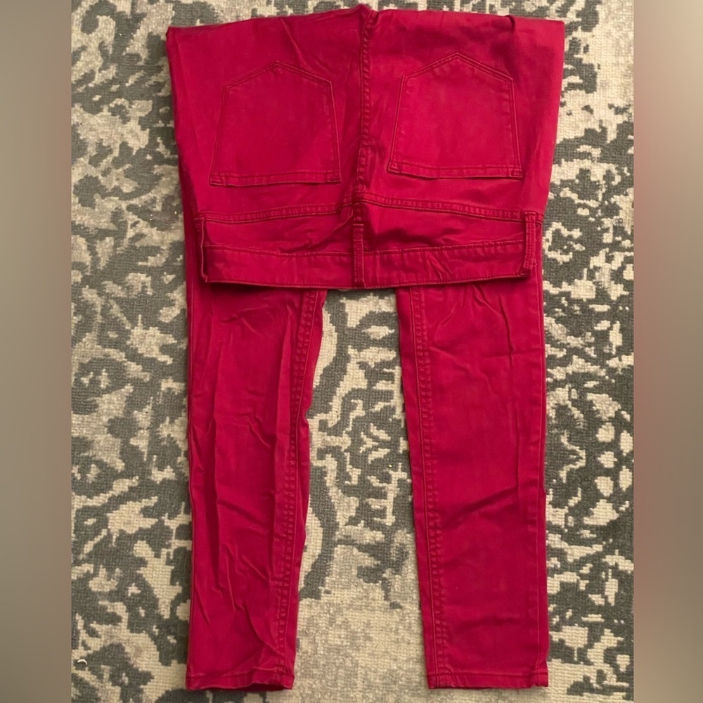 Old Navy Red High Rise Jeans Secret Slim Pockets Jeggings Rockstar Grunge Punk - Picture 5 of 6
